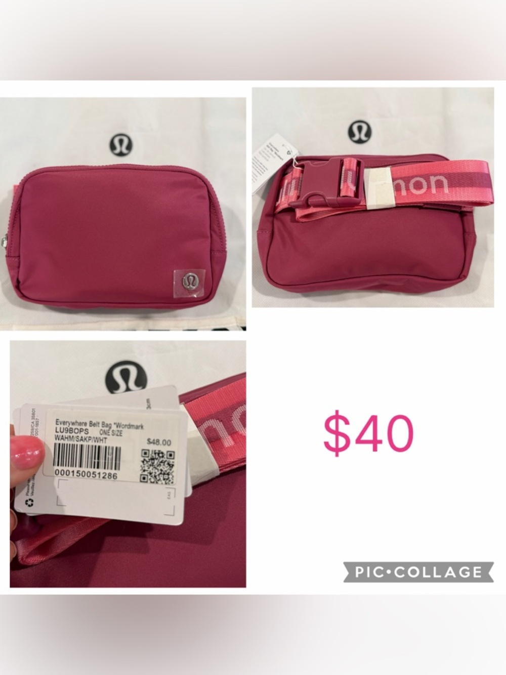 lululemon athletica Everywhere Belt Bag - Berry Pink